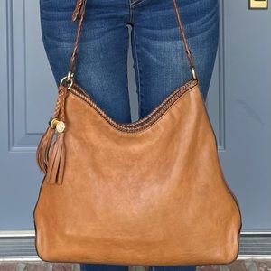 Gucci Marrakech Brown Leather Braided Tassel Bag